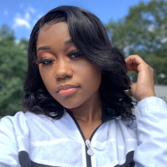 Cranberry Right Side 13x4 T Part Lace Front Wigs Body Wave Pre Plucked With Baby Hair 16inches - Cranberry Hair