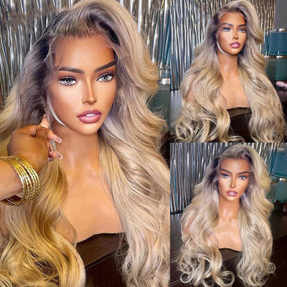 Cranberry Grey Silver Blonde Colored 13x4 Lace Frontal Human Hair Wigs Brazilian Body Wave Human Hair Wigs