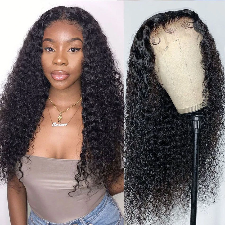 Cranberry 4x4 Brazilian Remy Human Hair Wigs Kinky Curly Lace Closure Wigs - Cranberry Hair