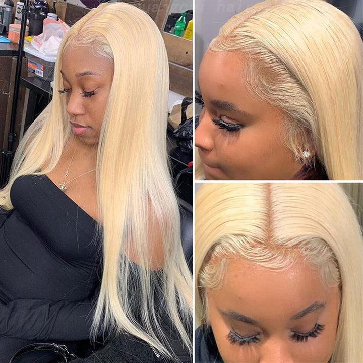 Cranberry Part Lace Front Wigs 613 Blonde Malaysian Straight Human