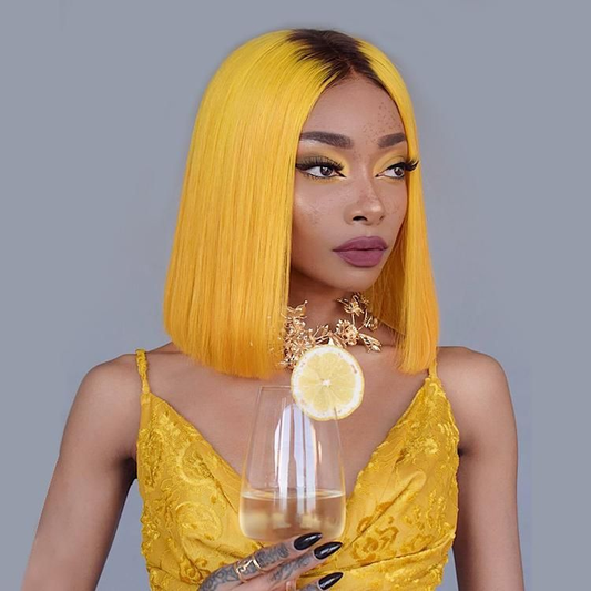 Cranberry 1B/Neon 10-14" BOB 13X4 Lace Frontal Wig