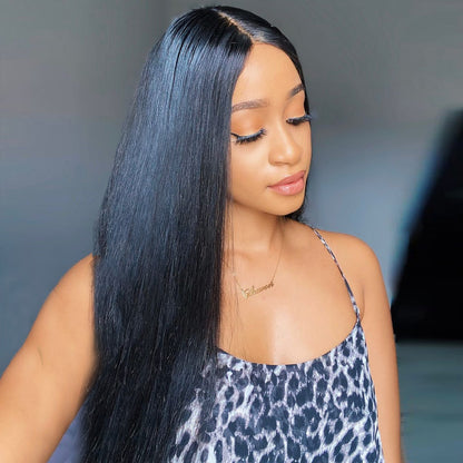 Cranberry Peruvian Human Hair 4x4inch Lace Closure Wig Natural Color Straight Remy Hair Lace Wigs - Cranberry Hair