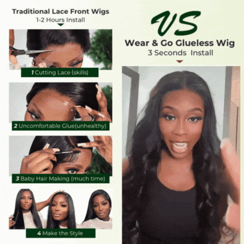 Klaiyi Pre-Cut 12A 4x4 5X5 Lace Wig Wear & Go Jerry Curly Human Hair Wig with Breathable Cap Beginner Wig