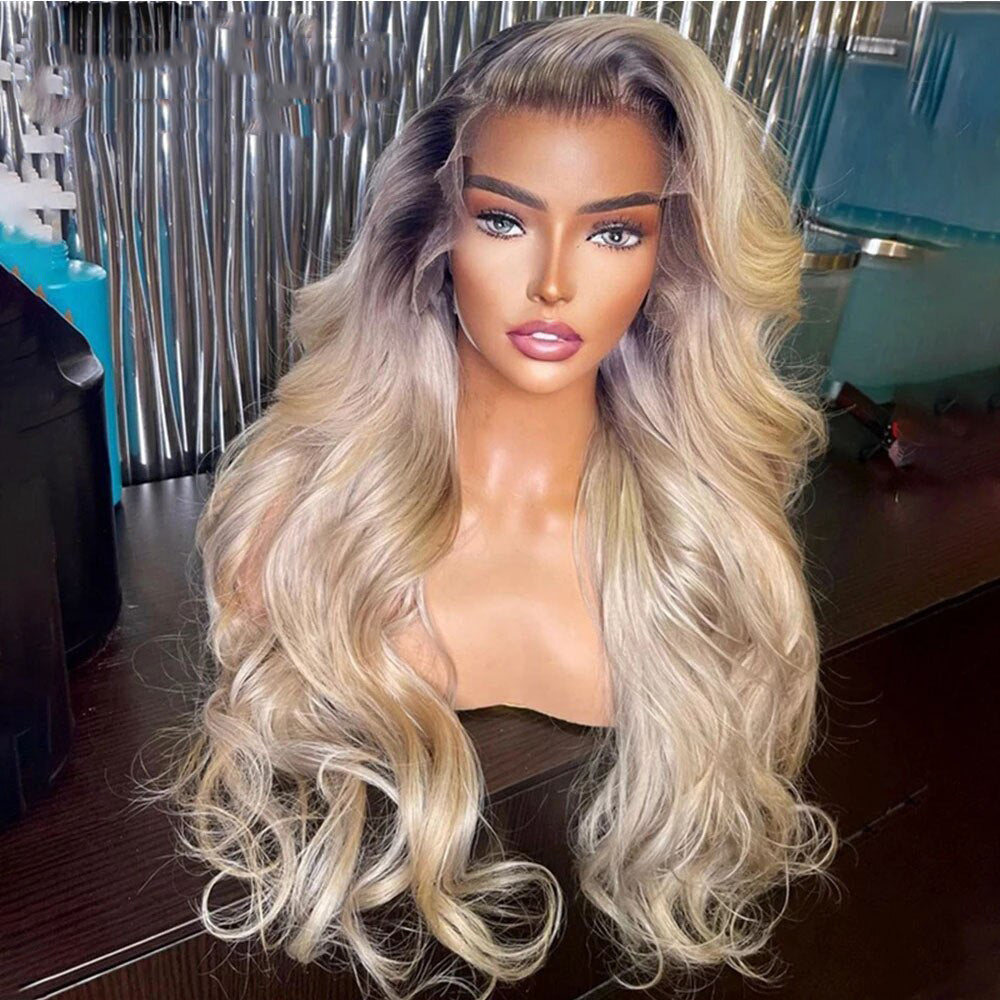 Cranberry Grey Silver Blonde Colored 13x4 Lace Frontal Human Hair Wigs Brazilian Body Wave Human Hair Wigs