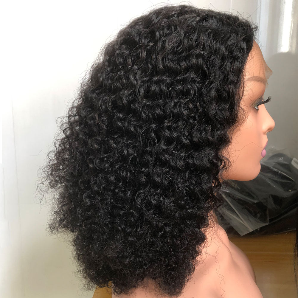 16 inch deep wave closure wig Amazon.com : Foreverlove Deep Wave Lace Front Wigs Human  main image 2