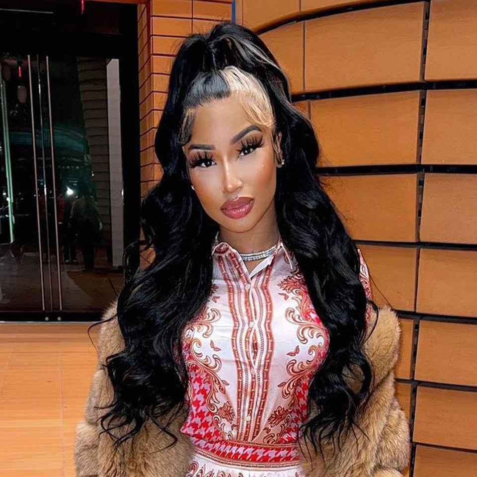 Cranberry Highlight 13x4 Lace Front Human Hair Wigs 613 Blonde Body Wave Colored Wig
