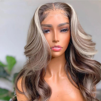 Cramberry Highlight Ombre Body Wave Wig Lace Front Human Hair Wigs 13x4 Lace Frontal Human Hair Wig