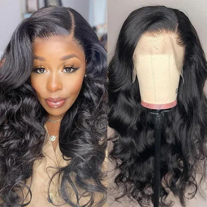 Klaiyi Brazilian 12A Body Wave 13x4 HD Lace Front Wig Glueless Virgin Human Hair Wigs 180% Density