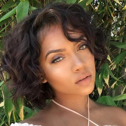 Cranberry Glueless #2 Body Wave Bob Human Hair Lace Front Wigs Human Hair