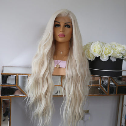 Cranberry Ice White13x4 Transparent Lace Frontal Wig Pre Plucked Remy Human Hair 180%
