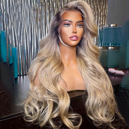 Cranberry Grey Silver Blonde Colored 13x4 Lace Frontal Human Hair Wigs Brazilian Body Wave Human Hair Wigs