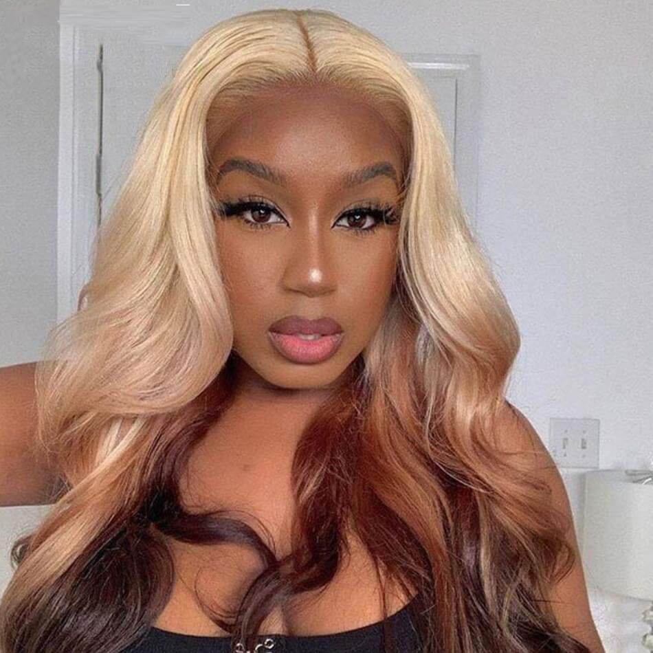 Cranberry Ombre Lace Front Wigs Body Wave 613 Blonde Brown 13x4 5*5 Lace Front Human Hair Wigs