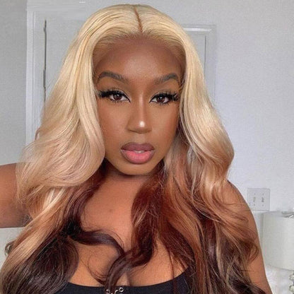 Cranberry Ombre Lace Front Wigs Body Wave 613 Blonde Brown 13x4 5*5 Lace Front Human Hair Wigs