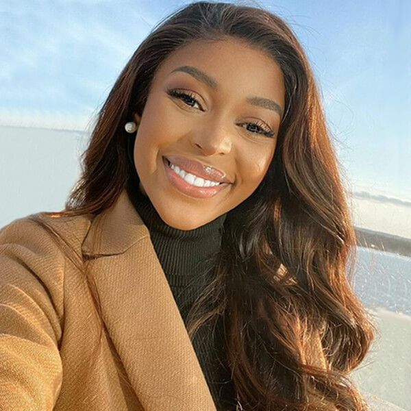 Cranberry Invisible Swiss Lace Highlight Ombre Wavy 13x4 Lace Front Wig Human Hair