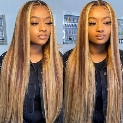 Cranberry Straight Hair Lace Front Wigs with Human Hair Wigs