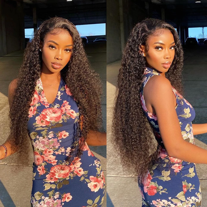 Cranberry 13x4 Curly Wig Malaysian Lace Front Human Hair Wigs Swiss Lace Frontal Wigs - Cranberry Hair