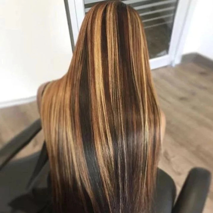 Cranberry 13x4 Highlight Straight Ombre 4/27 Color Real Swiss Lace Wig