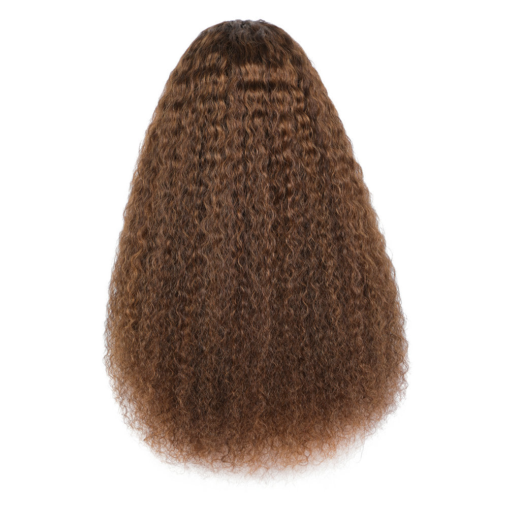 Cranberry Highlight Water wave Glueless Half Headband Wig 4/30 Color Human Hair Wig - Cranberry Hair