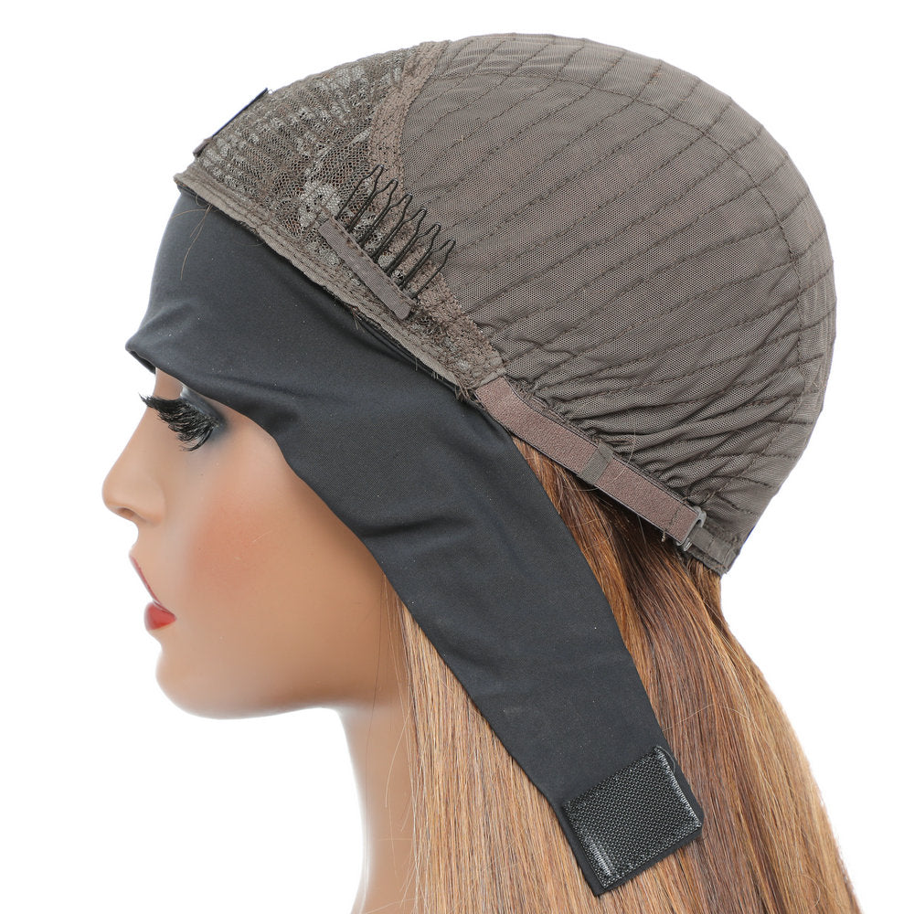 Cranberry Blond Highlight Headband Wig 180% Density Color 4/30 Straight  Human Hair Wig - Cranberry Hair