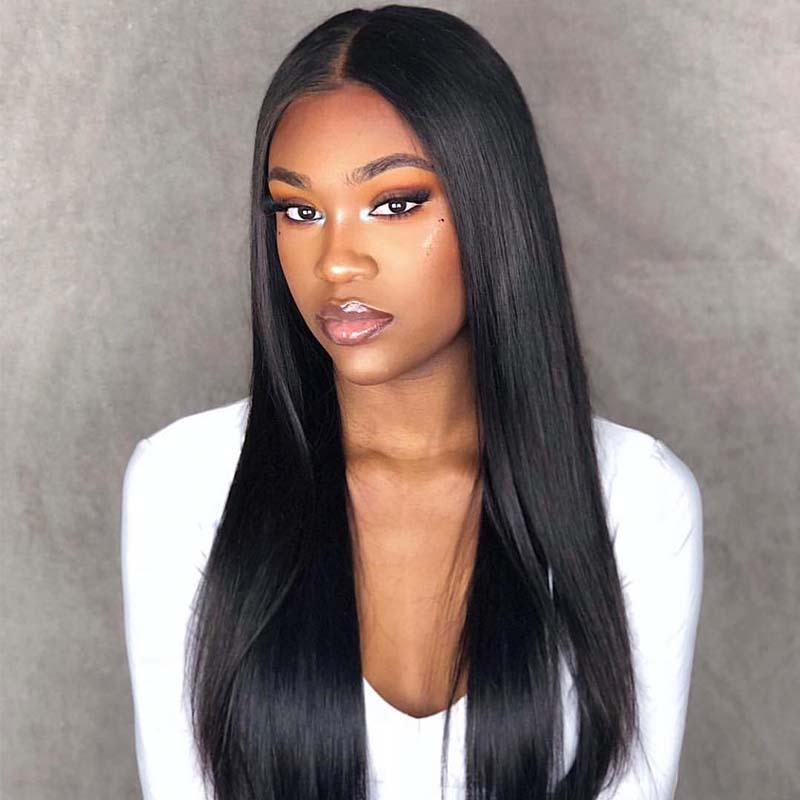 Cranberry 13x4 T Part Lace Front Wigs Indian Silky Straight Human Hair Wigs 180% Density Pre-plucked - Cranberry Hair