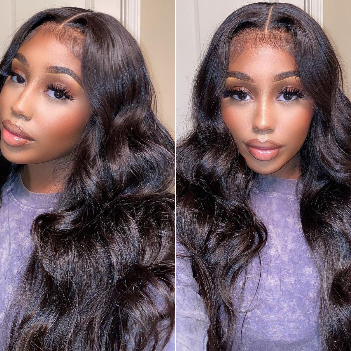 Cranberry 10A Peruvian 4x4 inch Lace Closure Human Hair Wigs Body Wave Human Hair Wigs