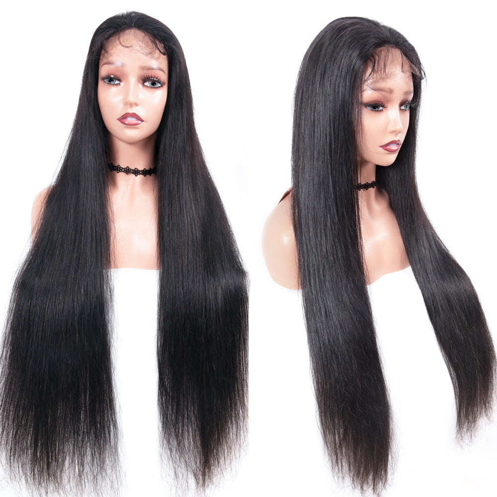 Cranberry 10A Indian Human Hair Wigs 4x4 Lace Closure Wig Straight Remy Lace Human Hair Wigs