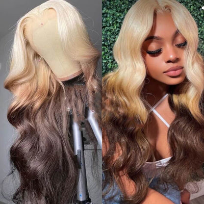 Cranberry Ombre Lace Front Wigs Body Wave 613 Blonde Brown 13x4 5*5 Lace Front Human Hair Wigs