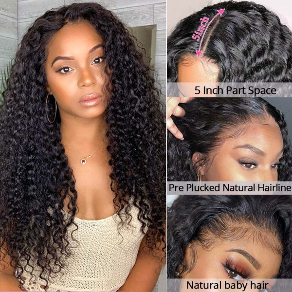 Cranberry 12A 5x5 Deep Wave Real Swiss Lace Closure Wig