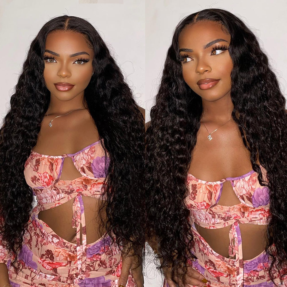 Cranberry 12A HD Lace 5X5 Closure Wigs Deep Wave Lace Closure Long Wigs For Sale