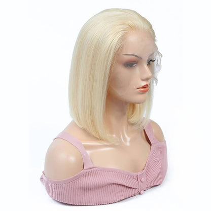 Cranberry Short Bob Lace closure Wigs Straight 613 Blonde Peruvian Human Hair Wigs - Cranberry Hair