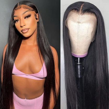 12A Cranberry Glueless Wigs Straight Lace Front Wigs 13x4/5X5/4X4 HD Lace Frontal Wigs 200 Density Human Hair Wigs 30 Inch