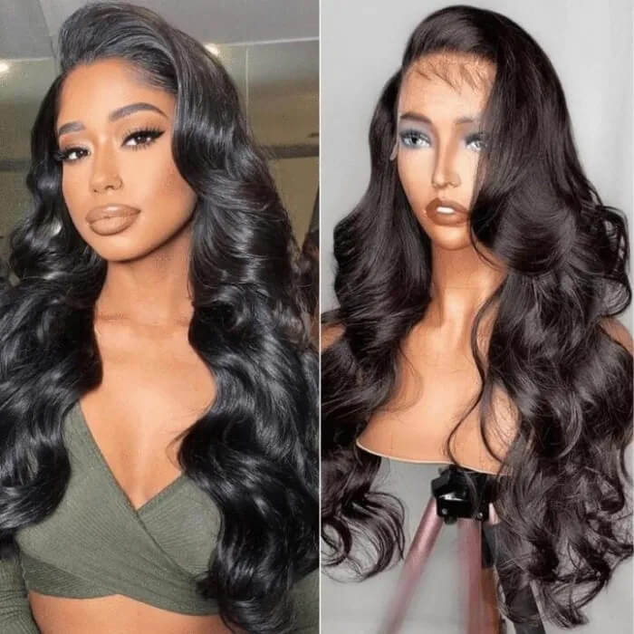 12A Cranberry Skin Melt HD Lace Wigs Body Wave 13*4 Lace Front Wigs Human Hair Real Transparent Lace