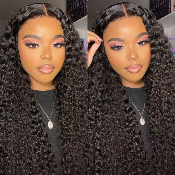 Curly Hair 12A 4x4 5x5 Pre Cut HD Lace Closure Human Hair Wigs Wear & Go Glueless Wigs