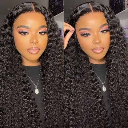 Curly Hair 12A 4x4 5x5 Pre Cut HD Lace Closure Human Hair Wigs Wear & Go Glueless Wigs