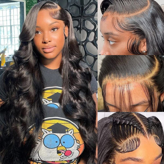 12A Cranberry Skin Melt HD Lace Wigs Body Wave 13*4 Lace Front Wigs Human Hair Real Transparent Lace