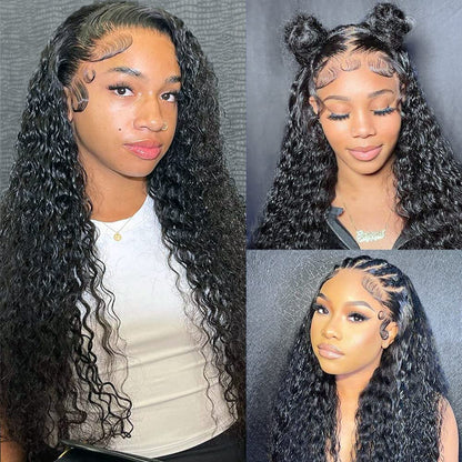 10A Cranberry Water Wave 13X4/4X4 Lace Frontal Wigs 100% High Quality Virgin Human Hair Wigs 180% Density