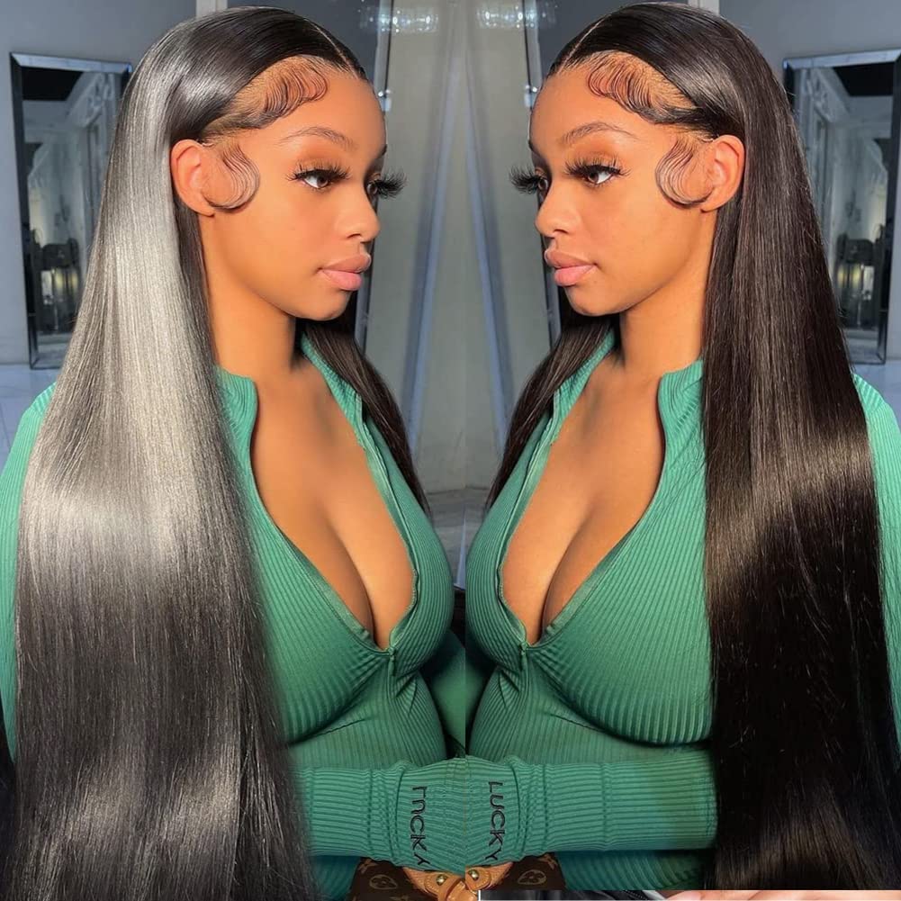 12A Cranberry Glueless Wigs Straight Lace Front Wigs 13x4/5X5/4X4 HD Lace Frontal Wigs 200 Density Human Hair Wigs 30 Inch