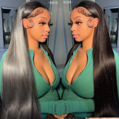 12A Cranberry Glueless Wigs Straight Lace Front Wigs 13x4/5X5/4X4 HD Lace Frontal Wigs 200 Density Human Hair Wigs 30 Inch
