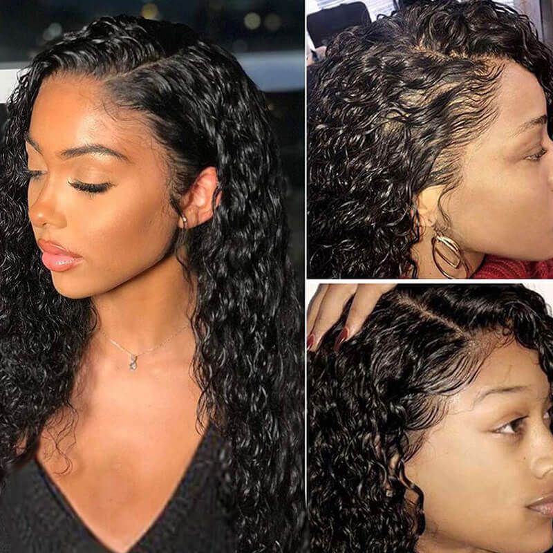 Cranberry 10A 13x4 Lace Front Wig 150% Density Water Wave 100% Human Hair