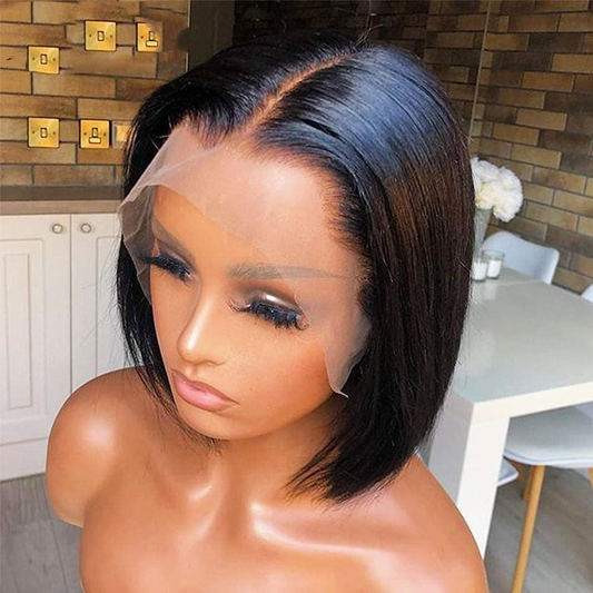 Cranberry 200% Density Sleek Short Bob Straight 13X4 HD Lace Front Wig
