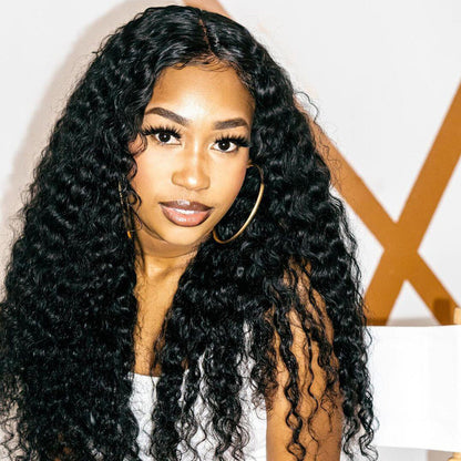 Cranberry 13x4 T Part Lace Front Wigs Malaysian Deep Wave Human Hair Wigs 180% Density Pre-plucked - Cranberry Hair