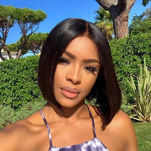 Cranberry Blunt Cut Straight Bob Wigs 4x4 HD Lace Closure Wig 150% Density Crown Series Wigs