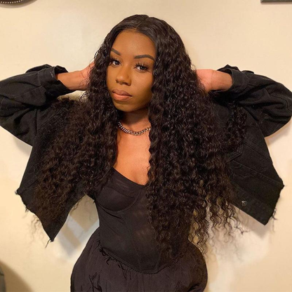 Cranberry T-Part 13X1 HD Lace Closure Deep Wave 100% Unprocessed Brazilian Virgin Human Hair 14-36 inches Wigs