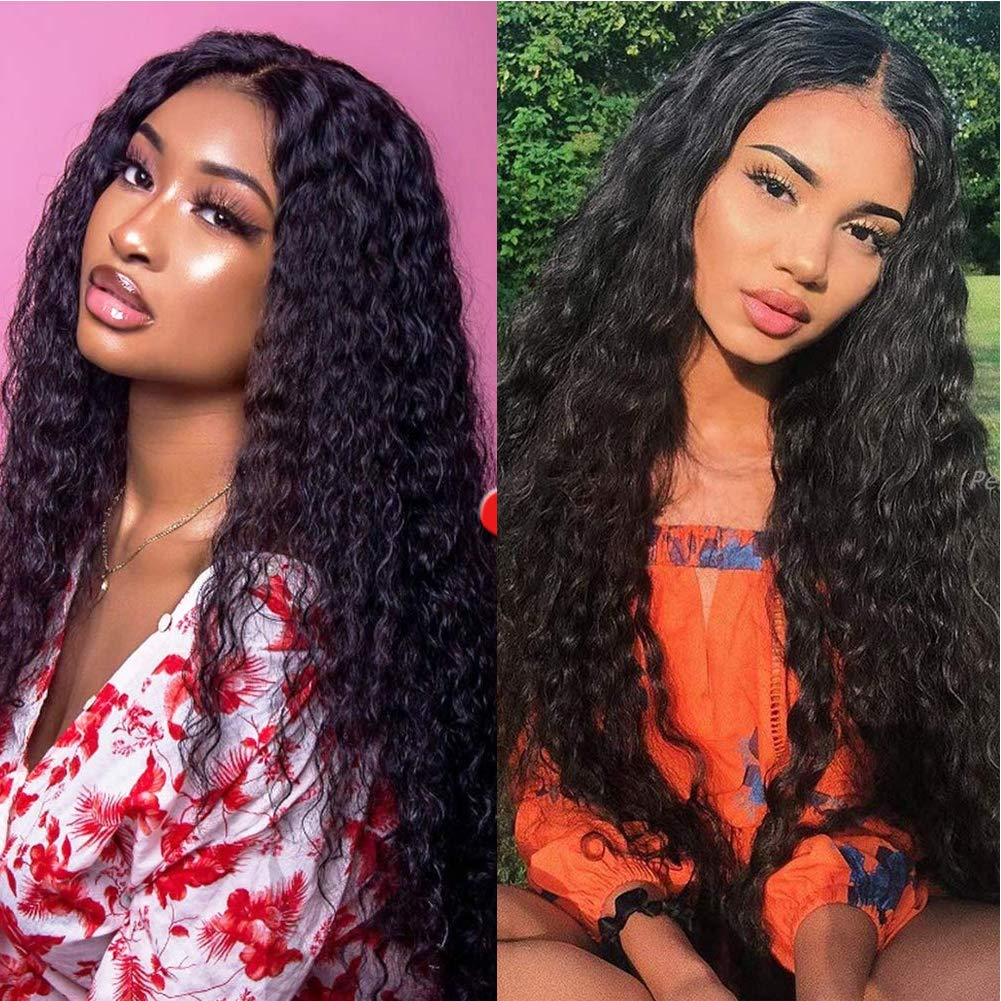 Cranberry Transparent Lace 13X1 T Part Lace Wig Affordable Water Wave Wig