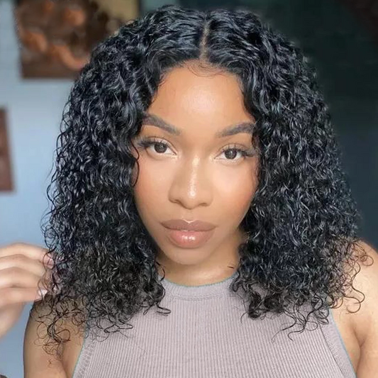 Cranberry Water Wave Short Bob Wigs Natural HD Lace Closure Looking Crown Series Wigs