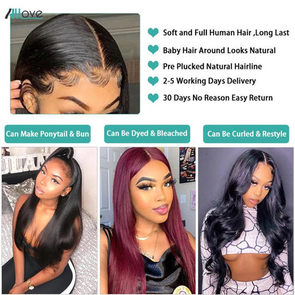 Cranberry 13x4 Lace Front Human Hair Wigs Remy Peruvian Straight Lace Frontal Wig - Cranberry Hair