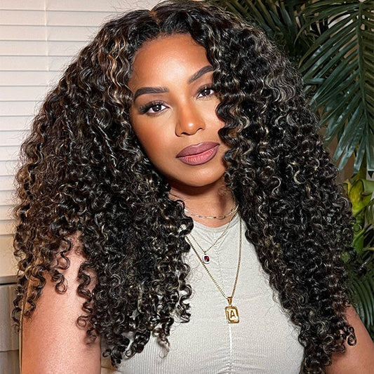 12A Cranberry Honey Blonde Highlight Wig 13x4 5x5 4x4 HD Lace Front Curly Human Hair Wigs