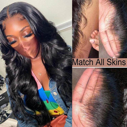 Cranberry 12A HD 4X4 Body Wave Wig 14-36inches Glueless Transparent Lace Long Wig