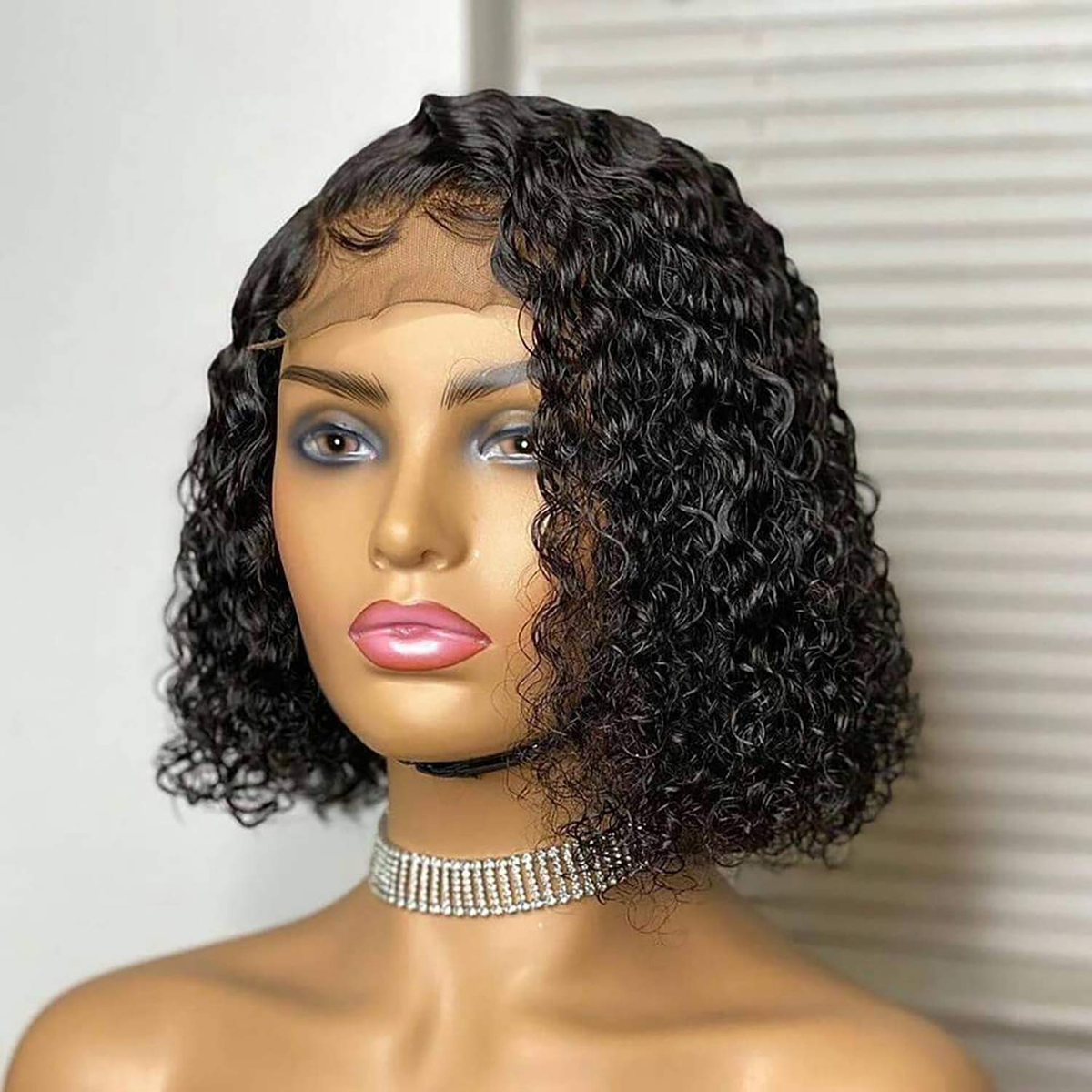 Cranberry Curly Lace Front Bob Wigs Short Indian Human Hair Wigs For Black Women