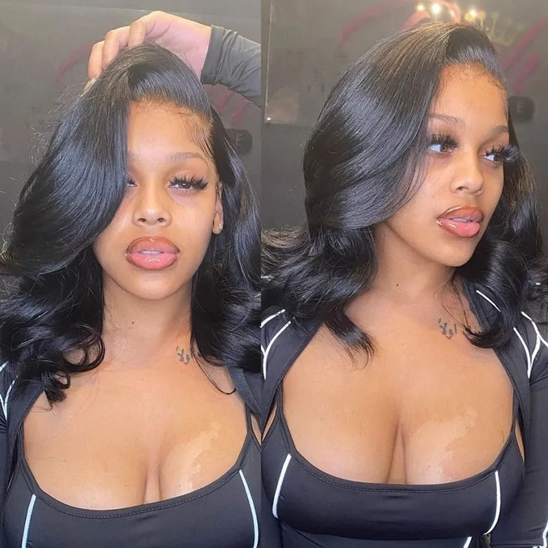 Cranberry Short Bob Wigs Body Wave Lace Front Wigs Flash Sale
